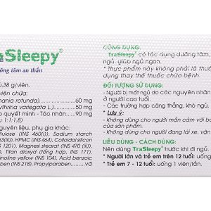 Trasleepy dưỡng tâm an thần hộp 20 viên