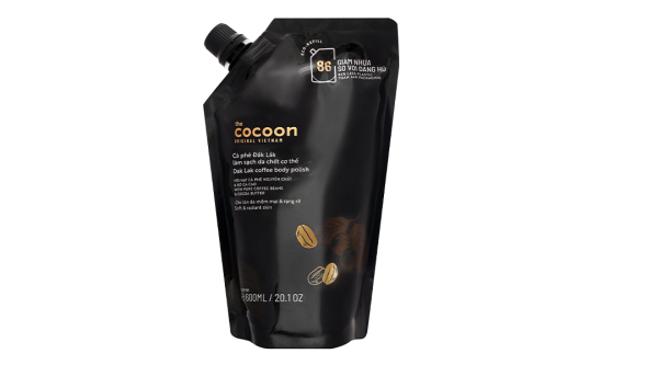 Tẩy tế bào chết Cocoon hạt cà phê làm sạch da chết cơ thể túi 600ml