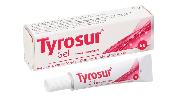 Tyrosur Gel phòng, trị nhiễm khuẩn do các vết thương nhỏ ở bề mặt da tuýp 5g