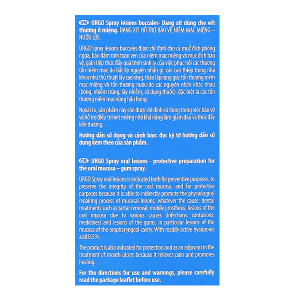 Chai xịt URGO Spray Lésions Buccales dùng cho vết thương ở miệng hộp 15ml