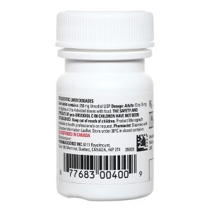 Pms-Ursodiol C 250mg trị xơ gan ứ mật nguyên phát, làm tan sỏi mật chai 30 viên