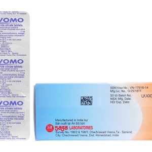 Uvomo 5mg trị rối loạn tiêu hóa (10 vỉ x 10 viên)