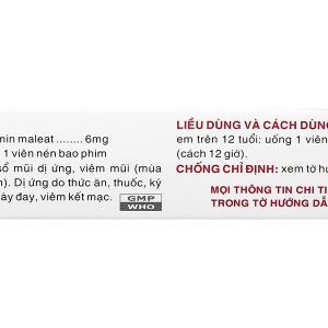 Vaco-pola6 trị viêm mũi dị ứng, mày đay (2 vỉ x 15 viên)