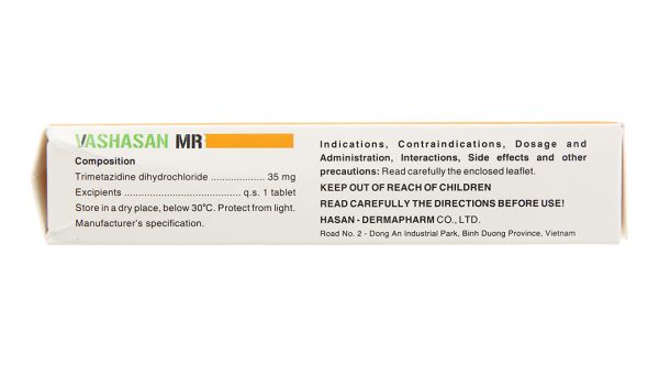 Vashasan MR 35mg trị đau thắt ngực (3 vỉ x 30 viên)