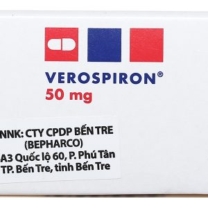 Verospiron 50mg trị phù, tăng huyết áp (3 vỉ x 10 viên)