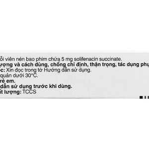 Vesicare 5mg trị tiểu không tự chủ (3 vỉ x 10 viên)