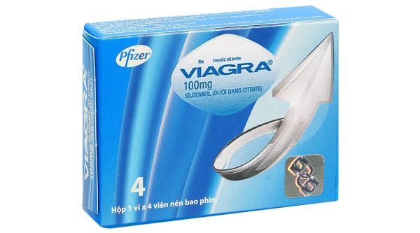 Viagra 100mg trị rối loạn cương dương (1 vỉ x 4 viên)