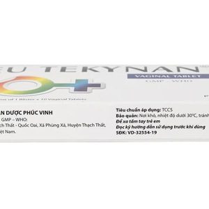 Viên đặt âm đạo Eu Tekynan điều trị viêm âm đạo (1 vỉ x 10 viên)