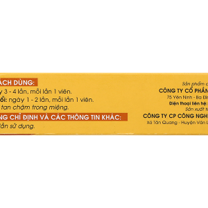 Viên ngậm trị ho Cagu giảm triệu chứng viêm họng, viêm thanh quản (2 vỉ x 10 viên)
