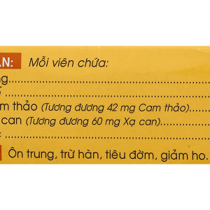 Viên ngậm trị ho Cagu giảm triệu chứng viêm họng, viêm thanh quản (2 vỉ x 10 viên)
