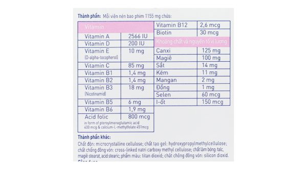 Elevit bổ sung vitamin cho phụ nữ mang thai hộp 30 viên