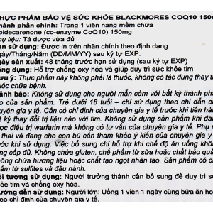 Blackmores CoQ10 150mg hỗ trợ tim mạch lọ 30 viên