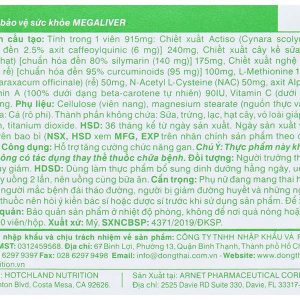Hotchland Mega Liver giúp tăng cường chức năng gan hộp 30 viên