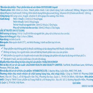 Siro Osteocare Liquid Original giúp xương chắc khỏe chai 200ml