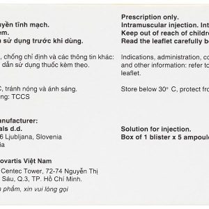 Dung dịch tiêm Voltaren 75mg/3ml trị đợt cấp viêm và thoái hóa khớp (5 ống x 3ml)