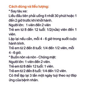 Vomina 50 trị chóng mặt, buồn nôn (25 vỉ x 4 viên)