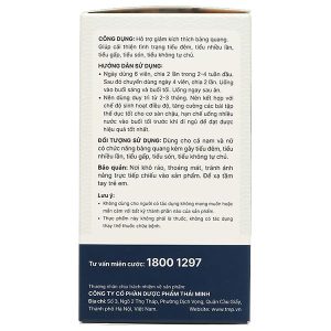 Vương Niệu Đan giảm kích thích bàng quang, giảm tiểu đêm lọ 80 viên