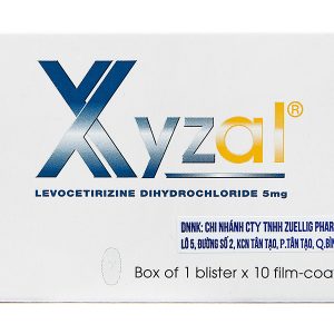 Xyzal 5mg trị viêm mũi dị ứng, mề đay (1 vỉ x 10 viên)