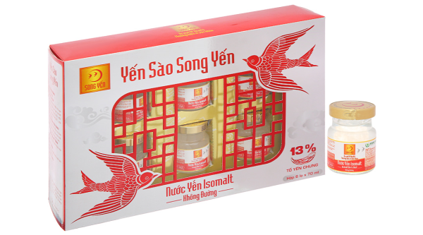 Nước yến đường ăn kiêng Isomalt Song Yến hộp 6 lọ x 70ml