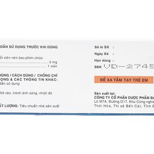 Zapnex-5 trị tâm thần phân liệt, rối loạn lưỡng cực (6 vỉ x 10 viên)