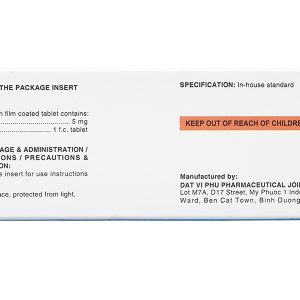 Zapnex-5 trị tâm thần phân liệt, rối loạn lưỡng cực (6 vỉ x 10 viên)