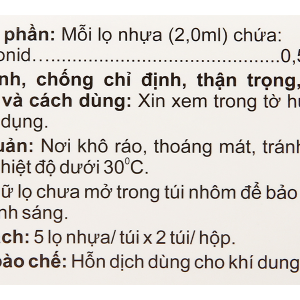 Hỗn dịch khí dung Zensonid 0.5mg/2ml trị hen suyễn (10 ống x 2ml)